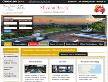 Tablet Screenshot of mission-beach-accommodation.com.au